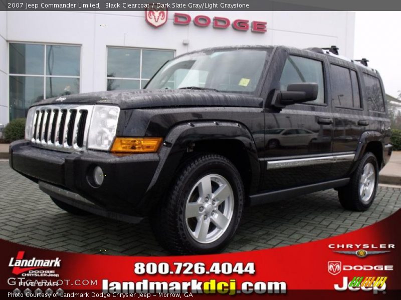 Black Clearcoat / Dark Slate Gray/Light Graystone 2007 Jeep Commander Limited