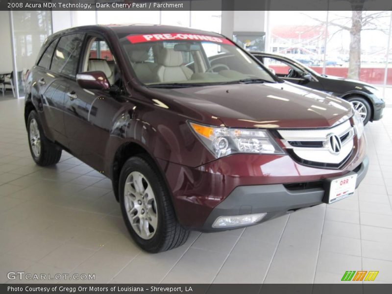 Dark Cherry Pearl / Parchment 2008 Acura MDX Technology