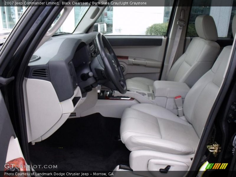 Black Clearcoat / Dark Slate Gray/Light Graystone 2007 Jeep Commander Limited