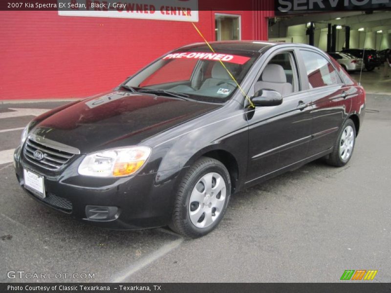 Black / Gray 2007 Kia Spectra EX Sedan