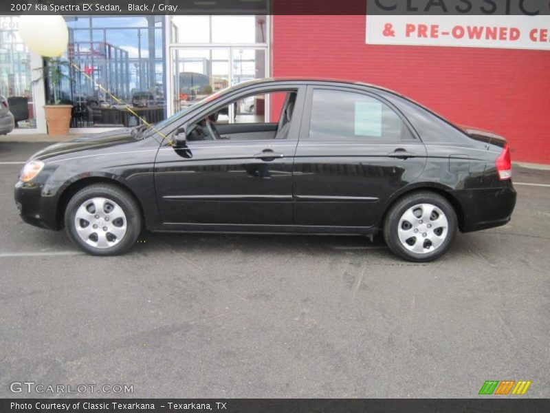 Black / Gray 2007 Kia Spectra EX Sedan