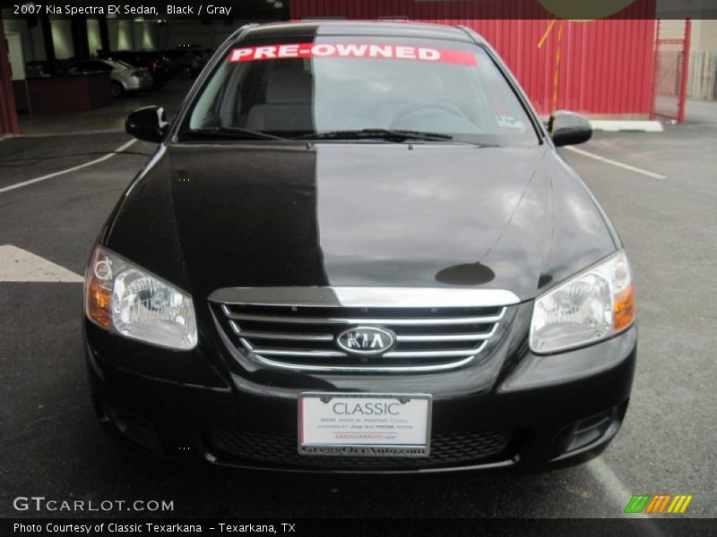 Black / Gray 2007 Kia Spectra EX Sedan