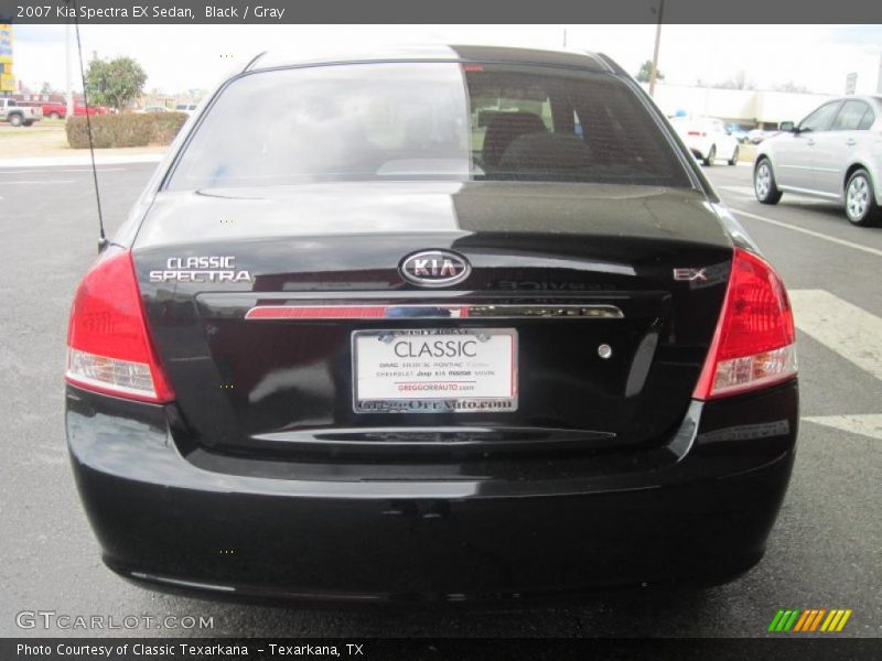 Black / Gray 2007 Kia Spectra EX Sedan