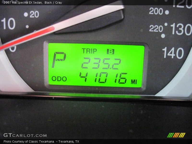 Black / Gray 2007 Kia Spectra EX Sedan