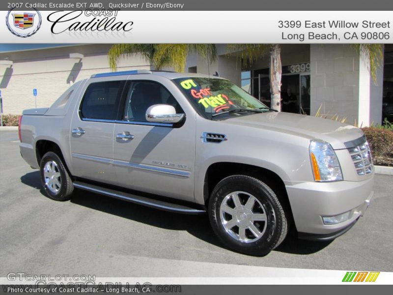 Quicksilver / Ebony/Ebony 2007 Cadillac Escalade EXT AWD