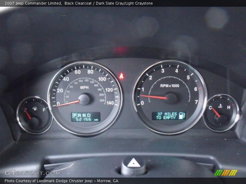Black Clearcoat / Dark Slate Gray/Light Graystone 2007 Jeep Commander Limited