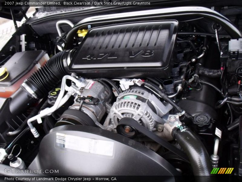 Black Clearcoat / Dark Slate Gray/Light Graystone 2007 Jeep Commander Limited