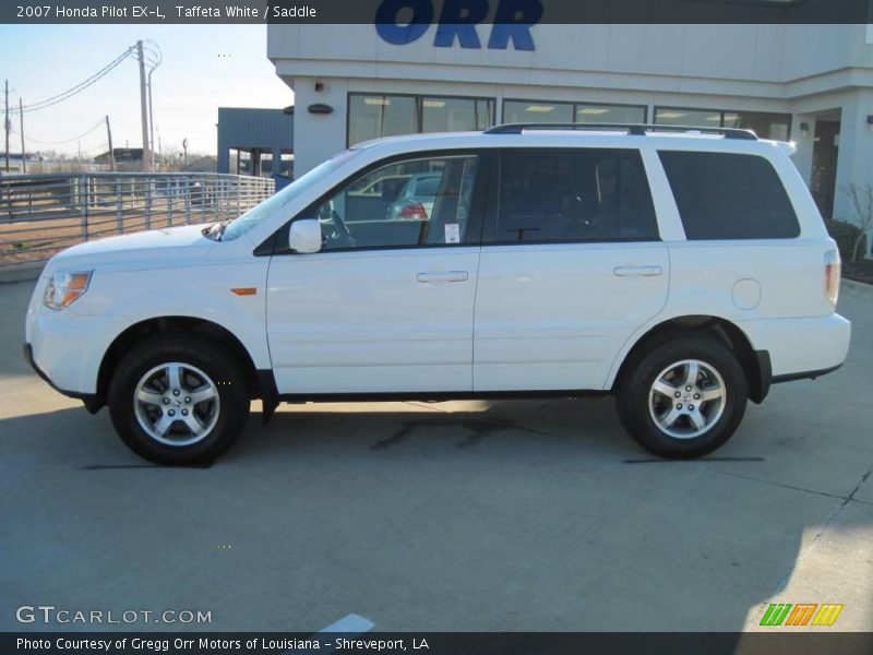 Taffeta White / Saddle 2007 Honda Pilot EX-L