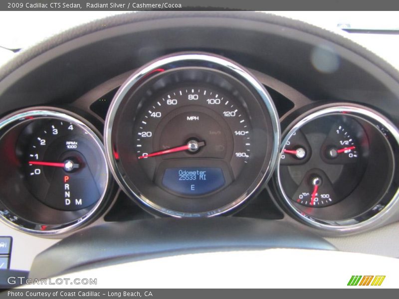 Radiant Silver / Cashmere/Cocoa 2009 Cadillac CTS Sedan