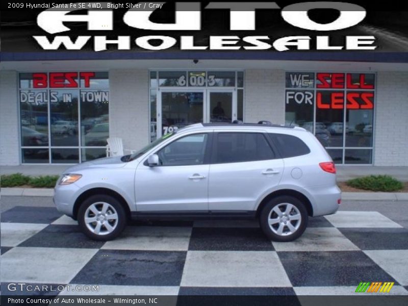 Bright Silver / Gray 2009 Hyundai Santa Fe SE 4WD