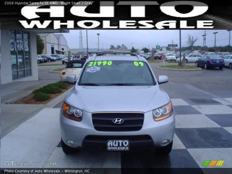 Bright Silver / Gray 2009 Hyundai Santa Fe SE 4WD