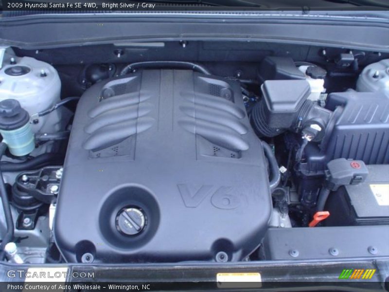 Bright Silver / Gray 2009 Hyundai Santa Fe SE 4WD