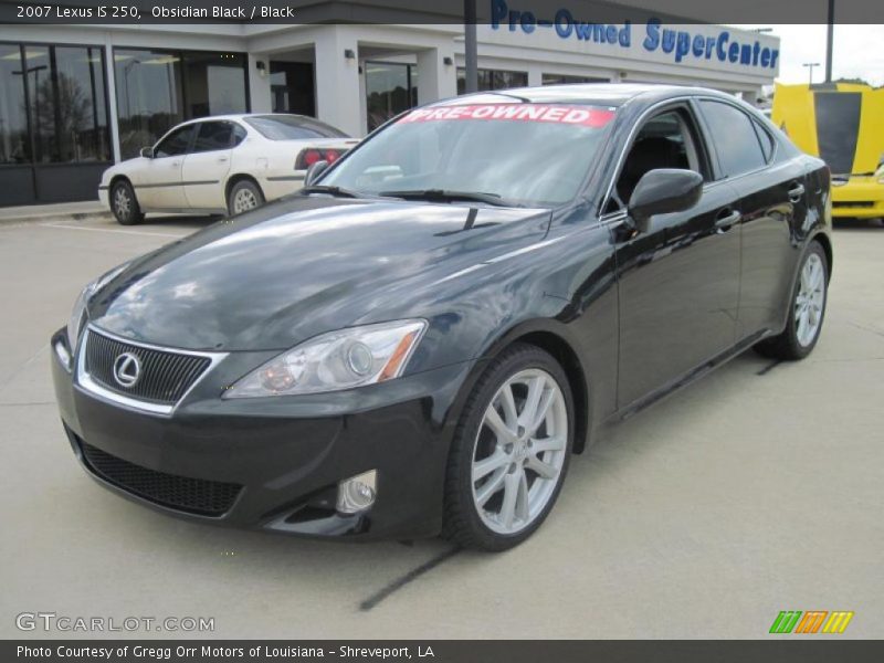 Obsidian Black / Black 2007 Lexus IS 250