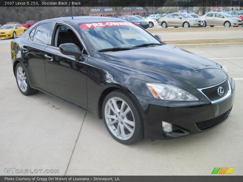 Obsidian Black / Black 2007 Lexus IS 250