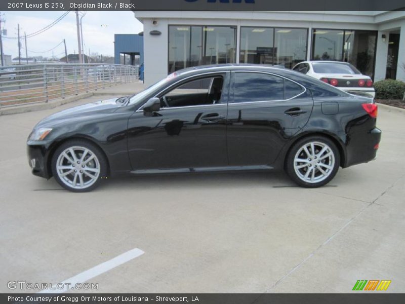 Obsidian Black / Black 2007 Lexus IS 250
