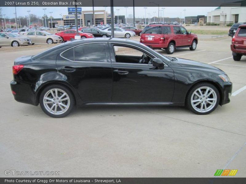 Obsidian Black / Black 2007 Lexus IS 250