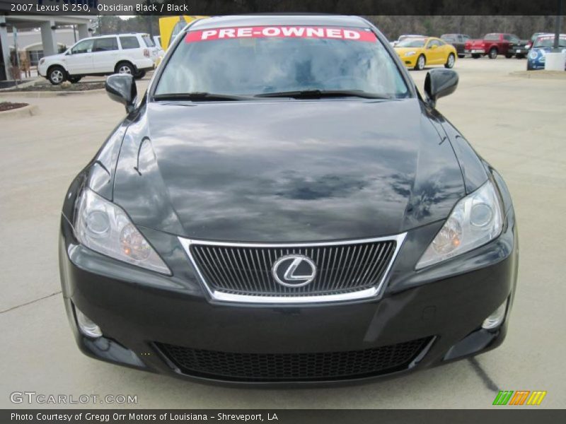 Obsidian Black / Black 2007 Lexus IS 250