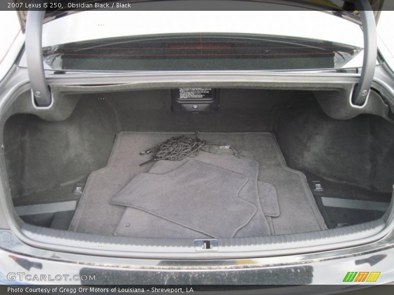 Obsidian Black / Black 2007 Lexus IS 250