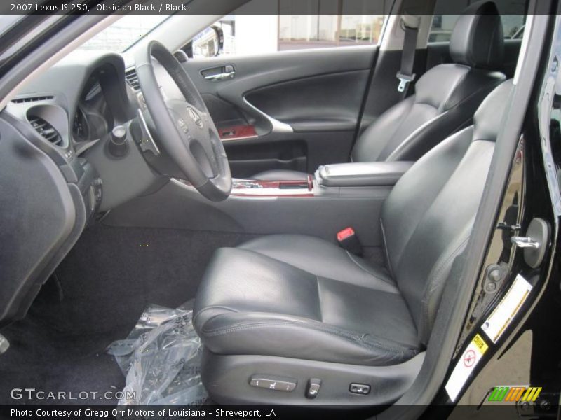 Obsidian Black / Black 2007 Lexus IS 250