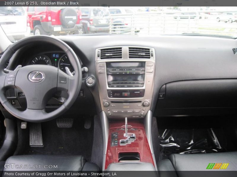 Obsidian Black / Black 2007 Lexus IS 250