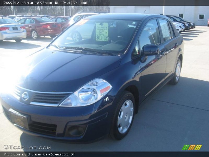 Blue Onyx / Charcoal 2009 Nissan Versa 1.8 S Sedan