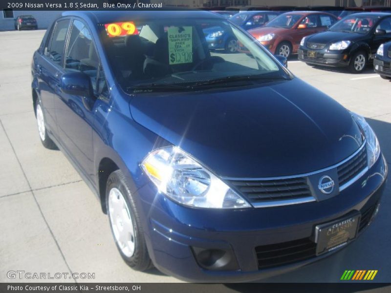 Blue Onyx / Charcoal 2009 Nissan Versa 1.8 S Sedan