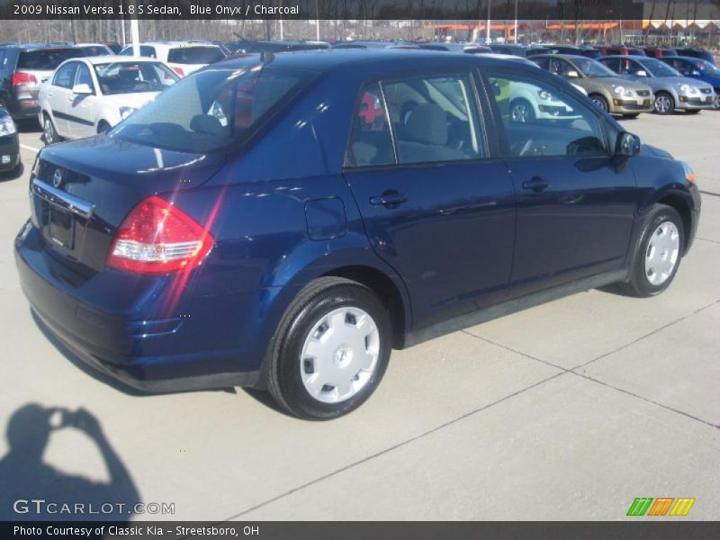Blue Onyx / Charcoal 2009 Nissan Versa 1.8 S Sedan