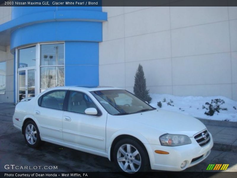 Glacier White Pearl / Blond 2003 Nissan Maxima GLE