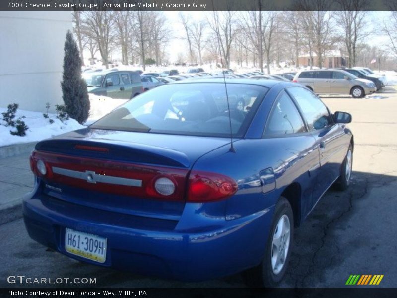Arrival Blue Metallic / Graphite Gray 2003 Chevrolet Cavalier Coupe