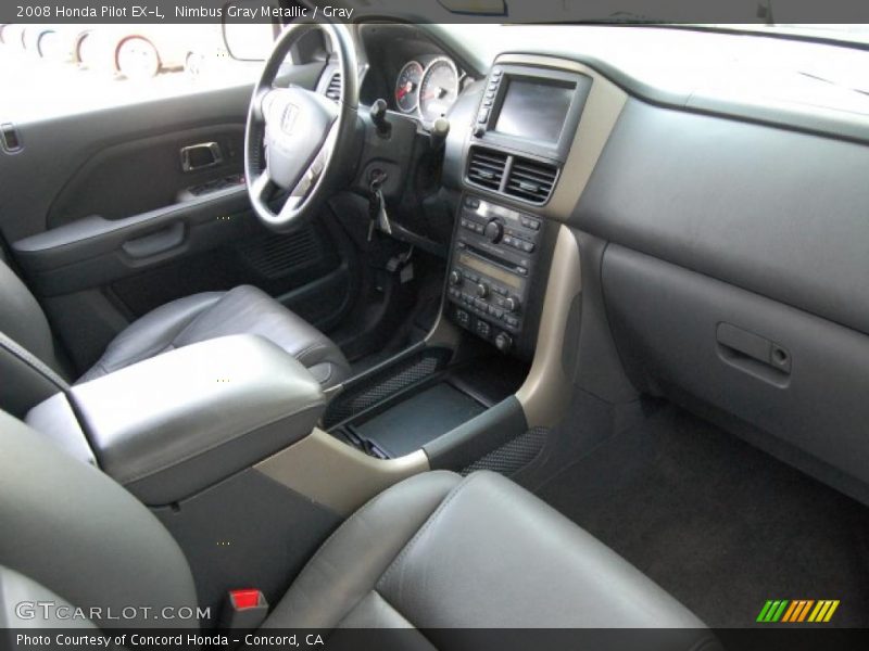 Nimbus Gray Metallic / Gray 2008 Honda Pilot EX-L