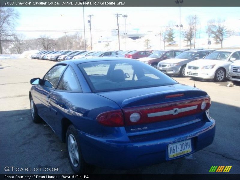 Arrival Blue Metallic / Graphite Gray 2003 Chevrolet Cavalier Coupe