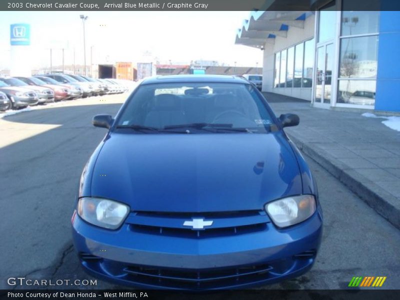 Arrival Blue Metallic / Graphite Gray 2003 Chevrolet Cavalier Coupe