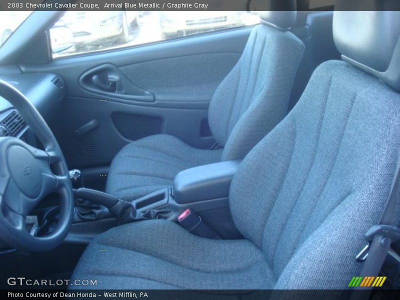 Arrival Blue Metallic / Graphite Gray 2003 Chevrolet Cavalier Coupe