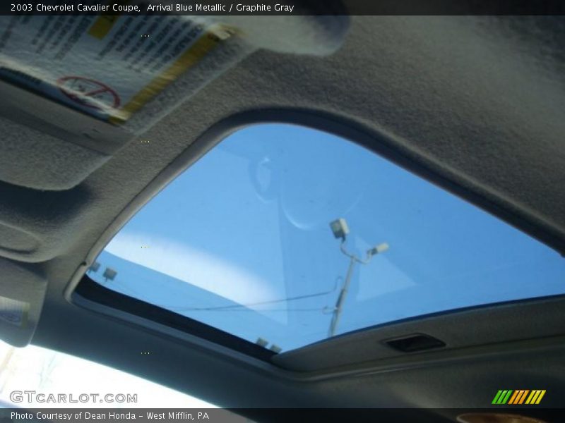 Arrival Blue Metallic / Graphite Gray 2003 Chevrolet Cavalier Coupe