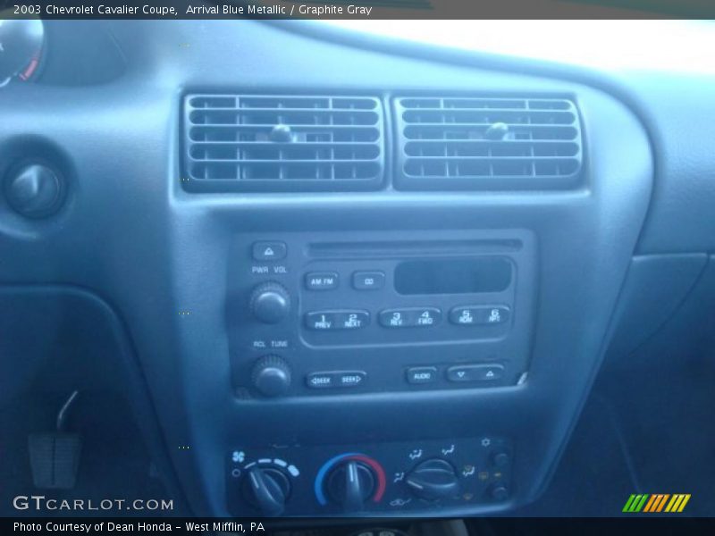 Arrival Blue Metallic / Graphite Gray 2003 Chevrolet Cavalier Coupe