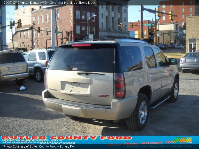 Gold Mist Metallic / Ebony Black 2007 GMC Yukon Denali AWD