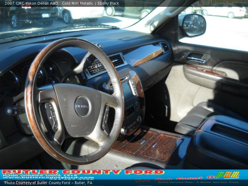 Gold Mist Metallic / Ebony Black 2007 GMC Yukon Denali AWD