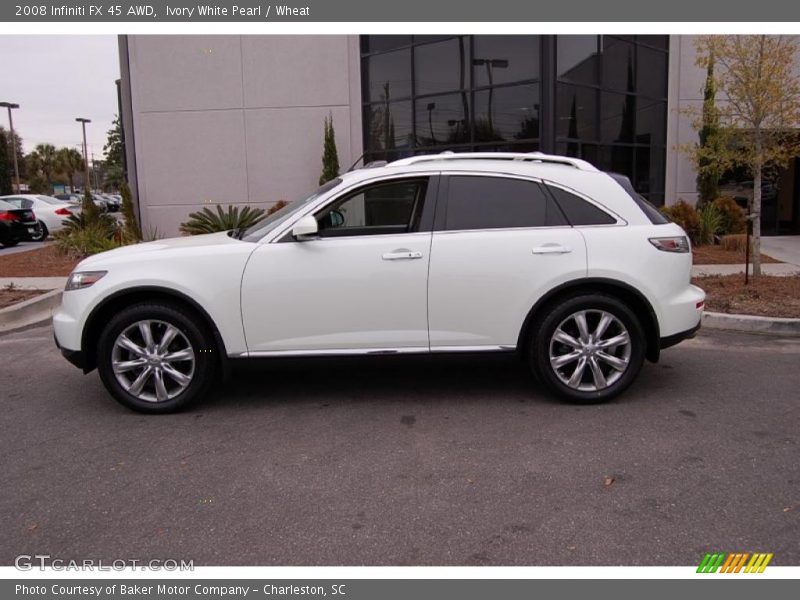 Ivory White Pearl / Wheat 2008 Infiniti FX 45 AWD