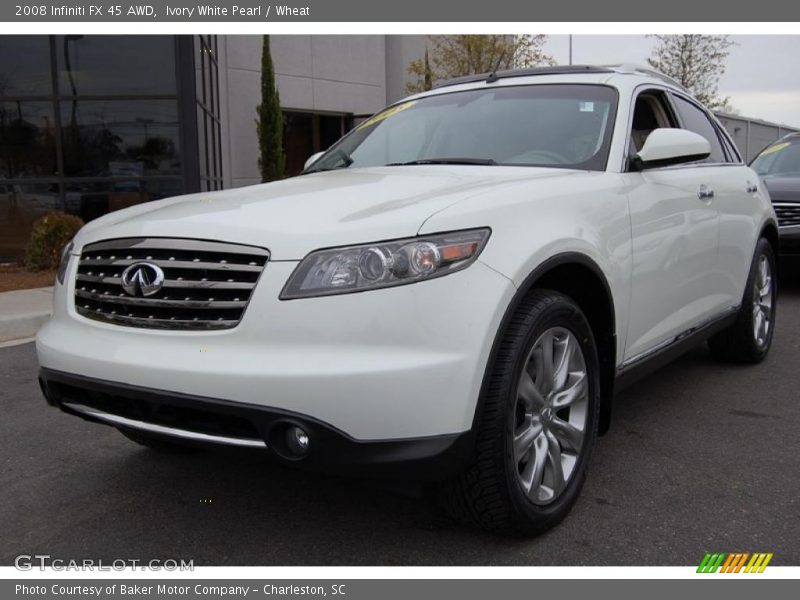 Ivory White Pearl / Wheat 2008 Infiniti FX 45 AWD
