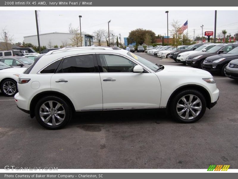 Ivory White Pearl / Wheat 2008 Infiniti FX 45 AWD
