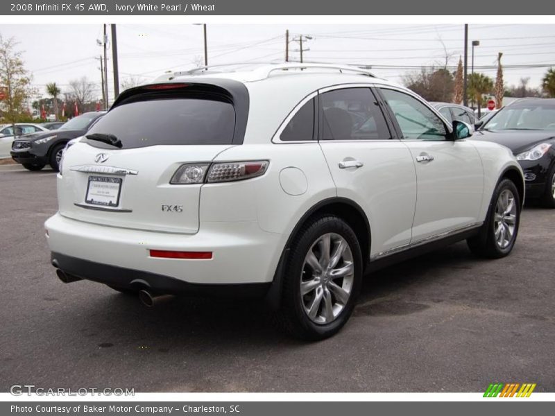 Ivory White Pearl / Wheat 2008 Infiniti FX 45 AWD