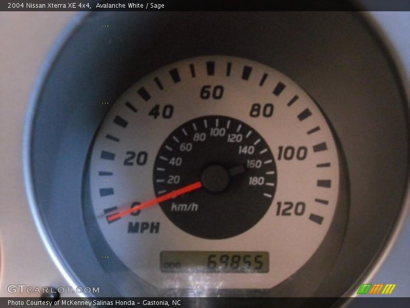 Avalanche White / Sage 2004 Nissan Xterra XE 4x4