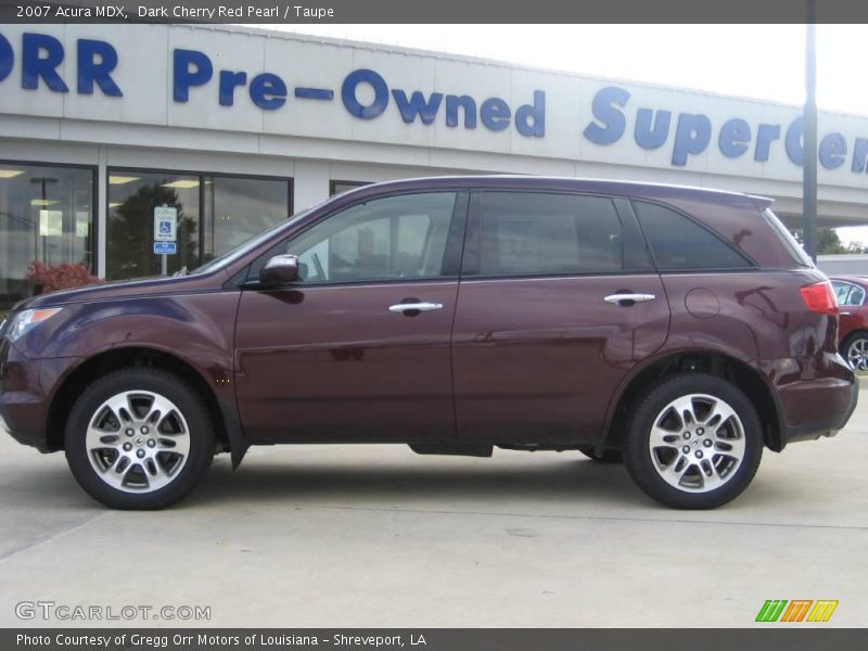 Dark Cherry Red Pearl / Taupe 2007 Acura MDX