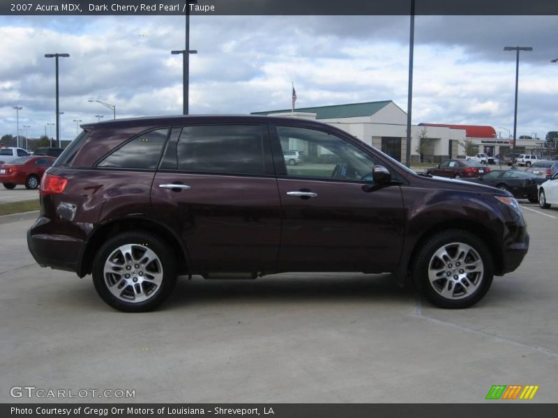 Dark Cherry Red Pearl / Taupe 2007 Acura MDX