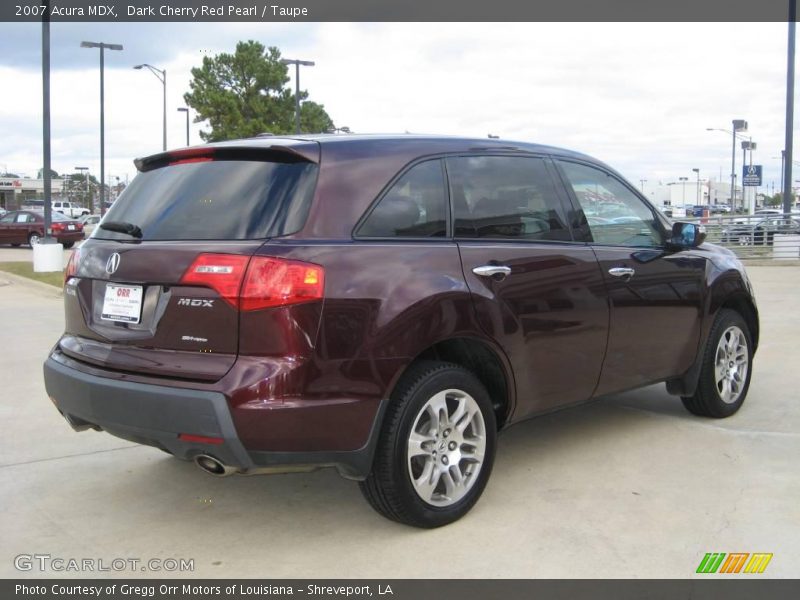 Dark Cherry Red Pearl / Taupe 2007 Acura MDX