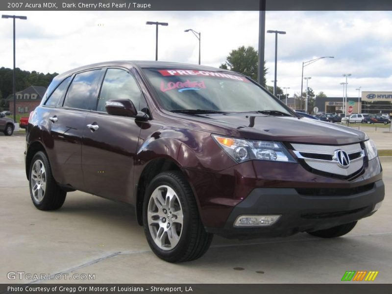 Dark Cherry Red Pearl / Taupe 2007 Acura MDX