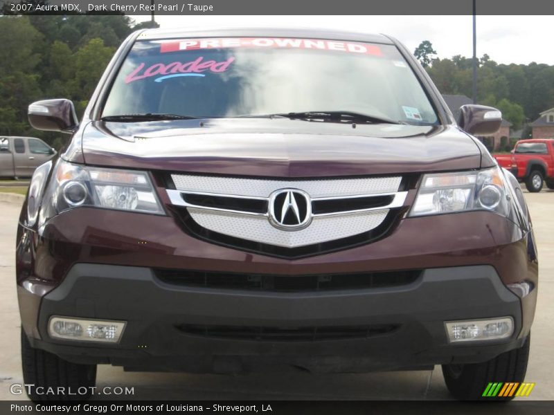 Dark Cherry Red Pearl / Taupe 2007 Acura MDX