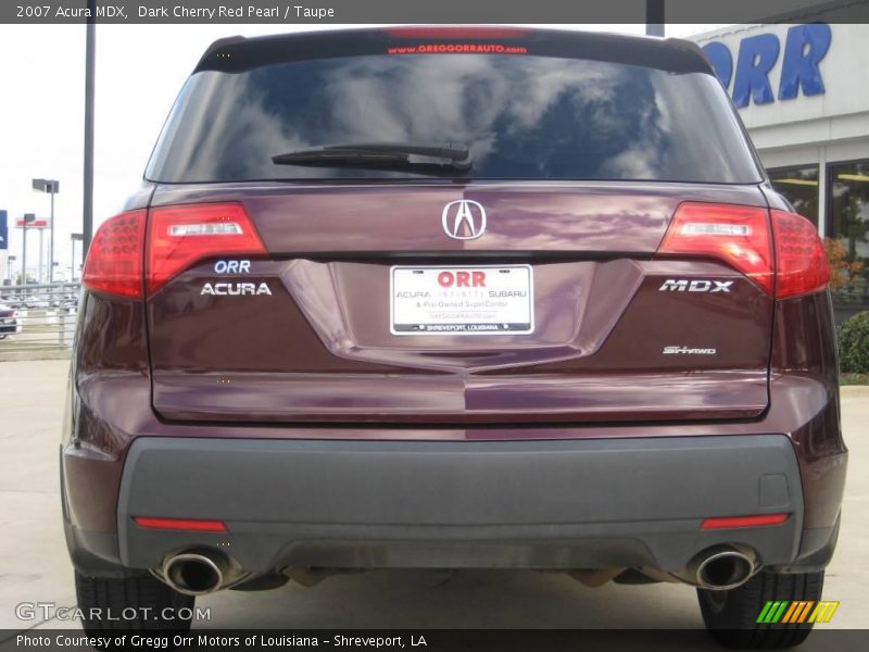Dark Cherry Red Pearl / Taupe 2007 Acura MDX