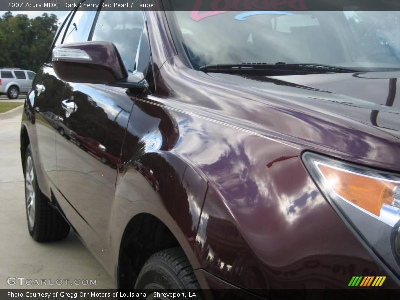 Dark Cherry Red Pearl / Taupe 2007 Acura MDX
