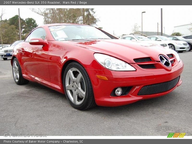 Mars Red / Beige 2007 Mercedes-Benz SLK 350 Roadster